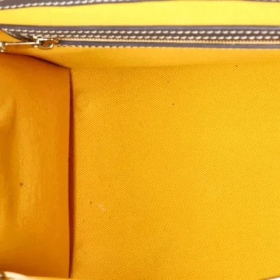 Pre-owned Goyard  Goyard Saigon Top Handle Bag Coated Canvas With Leather Pm In Gray