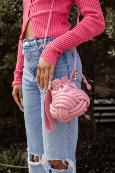 Fini Knurly Handbag In Purple