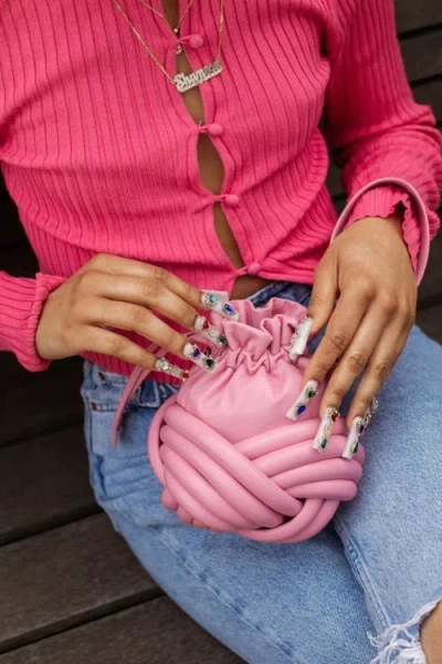 Fini Knurly Handbag In Purple