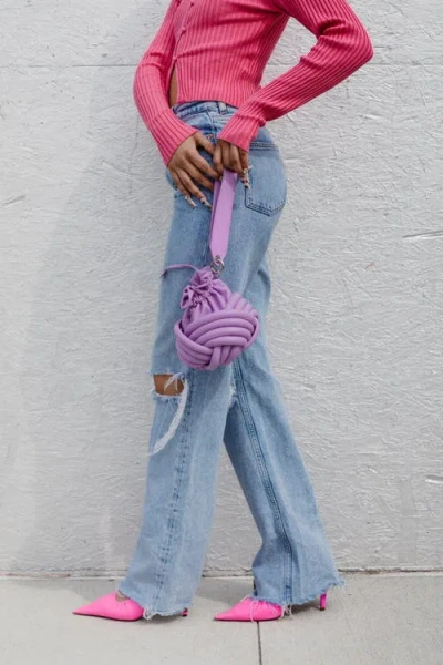 Fini Knurly Handbag In Purple