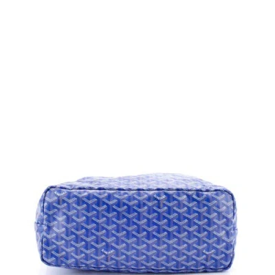 Pre-owned Goyard  Goyard Artois Tote Printed Coated Canvas Pm In Blue