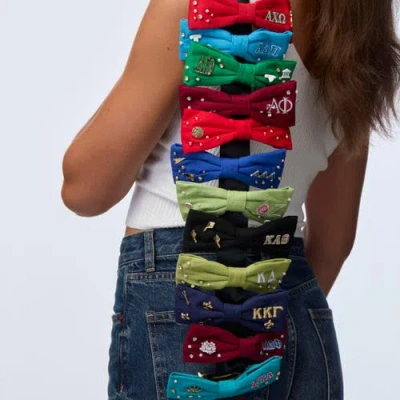 Lele Sadoughi Zeta Tau Alpha Riley Bow In Blue