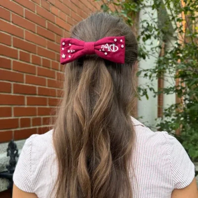 Lele Sadoughi Alpha Phi Riley Bow In Red