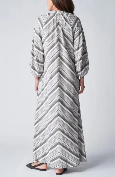 Ocean + Main Ocean+main Striped Maxi Dress In Multi