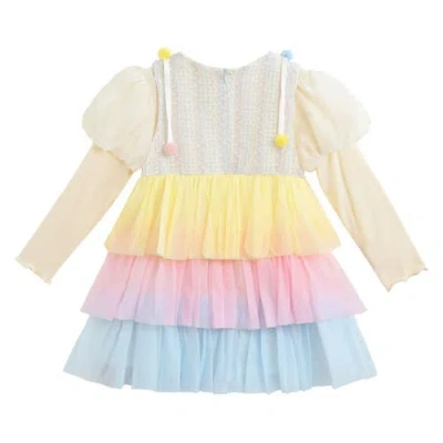 Mimi Tutu Pastel Pom-pom Tulle Dress In Multi