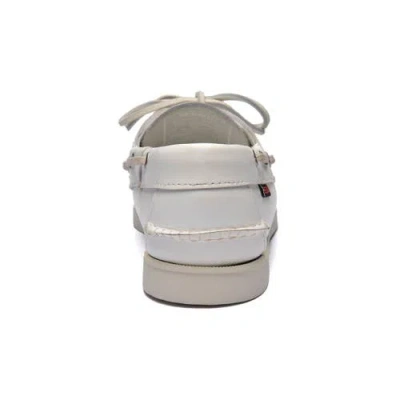 Sebago Dockside Portland Boat Shoes In White