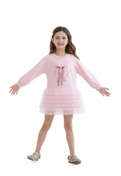 Mimi Tutu Ruffle Ribbon Dress In Pink