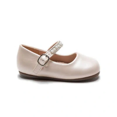 Tulleen Margot Pearl Band Flats In White