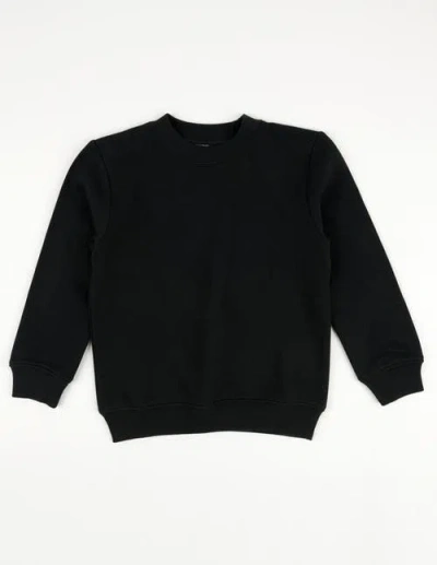 Leveret Kids Pullover Sweatshirt, Long Sleeve, Solid Colors In Black