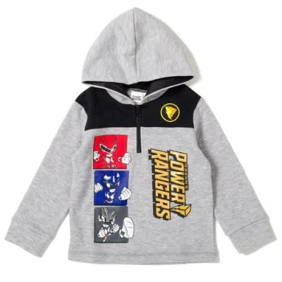 Power Rangers Half Zip Hoodie In Gray