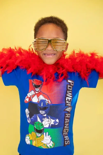 Power Rangers T-shirt & Mesh Shorts Set In Blue