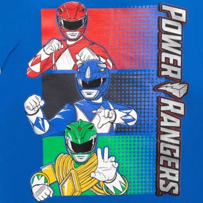 Power Rangers T-shirt & Mesh Shorts Set In Blue