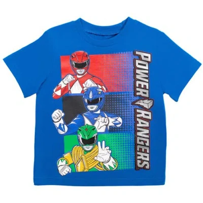 Power Rangers T-shirt & Mesh Shorts Set In Blue
