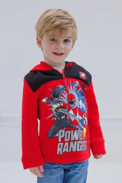 Power Rangers Half Zip Hoodie In Red