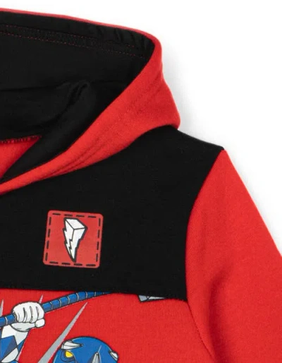Power Rangers Half Zip Hoodie In Red