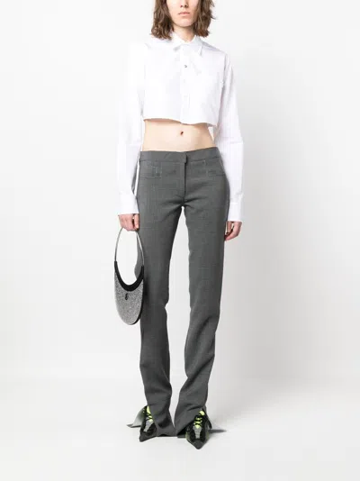 Coperni Women Cotton Cropped Shirt In White