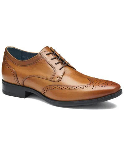 Johnston & Murphy Gibbons Wingtip Leather Oxford In Animal Print