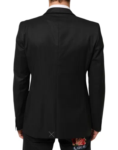 Dolce & Gabbana Black Single Breasted Men Coat Martini Men's Blazer In Black