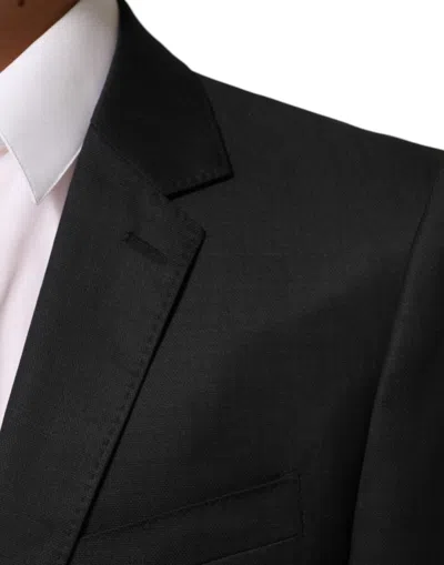 Dolce & Gabbana Black Single Breasted Men Coat Martini Men's Blazer In Black