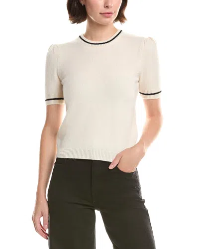 Frame The Cashmere Gathered Sweater Cream In White