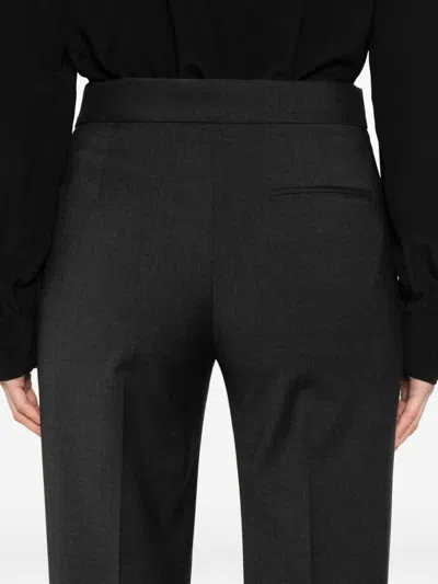 Alberta Ferretti Tailored Grey Trousers With Zip Closure In Gray