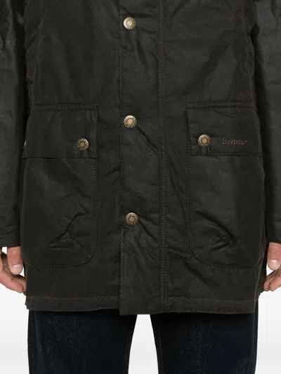 Barbour Bedale Waxed Parka In Black