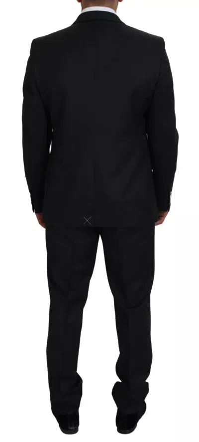 Pre-owned Dolce & Gabbana Melange Grey Wool 2 Piece Martini Men's Suit () In Gray