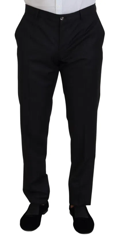 Pre-owned Dolce & Gabbana Melange Grey Wool 2 Piece Martini Men's Suit () In Gray
