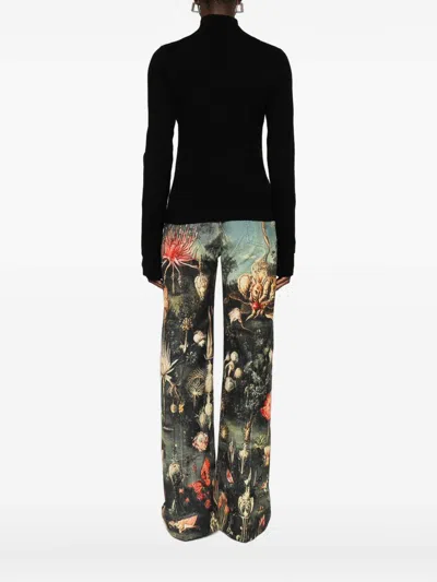 Blugirl Fitted Black Sweater With Textured Diamond Pattern In Black