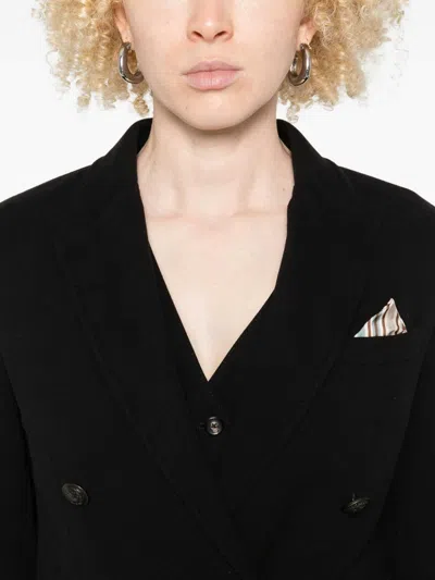 Circolo 1901 Double-breasted Blazer In Black