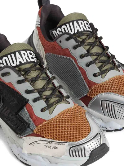 Dsquared2 Dsquared Men Multicolor Fabric Sneakers In Animal Print