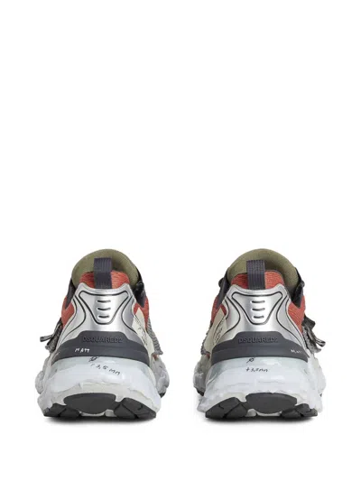 Dsquared2 Dsquared Men Multicolor Fabric Sneakers In Animal Print