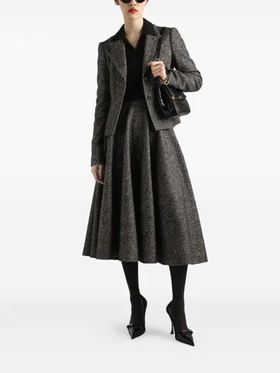 Dolce & Gabbana Jacket With Melange Effect Dolce E Gabbana In Gray