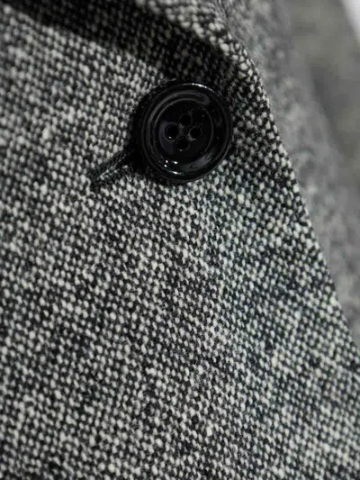 Dolce & Gabbana Tweed Jacket With Flap Pockets And Peak Lapels In Gray