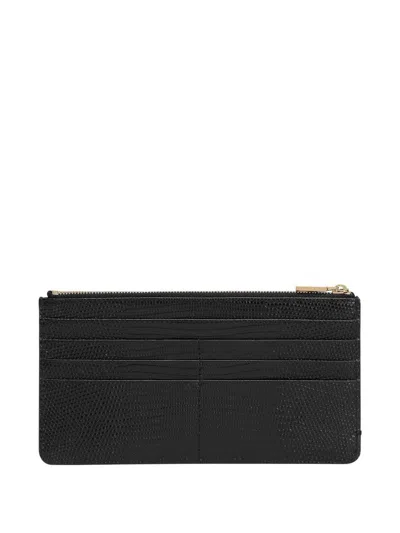 Dolce & Gabbana Women Large Black Dauphine Leather Card Case