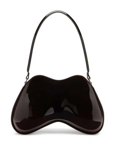 Diesel Curved Glossy Shoulder Bag Handle In Red