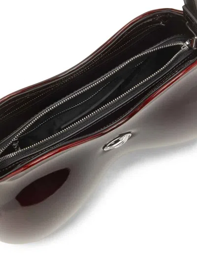 Diesel Curved Glossy Shoulder Bag Handle In Red