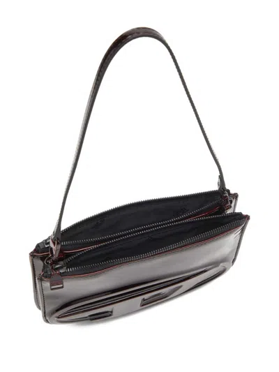 Diesel 1dr Twin Black Shoulder Bag In Red
