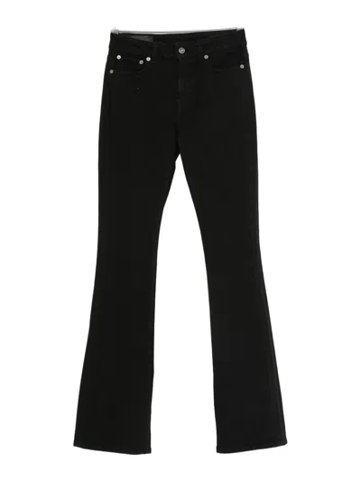 Dondup Button-fly Flared Jeans In Black