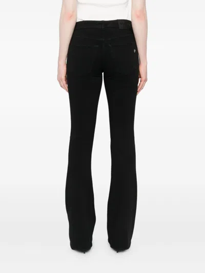 Dondup Button-fly Flared Jeans In Black