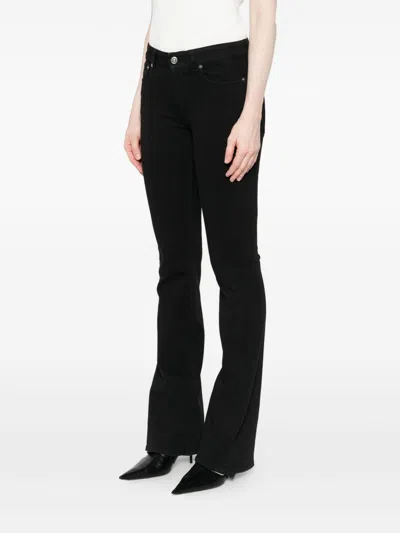 Dondup Button-fly Flared Jeans In Black