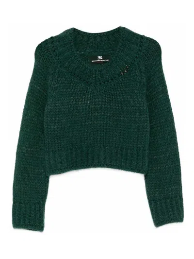 Ermanno Scervino Crew Neck Sweater In Green