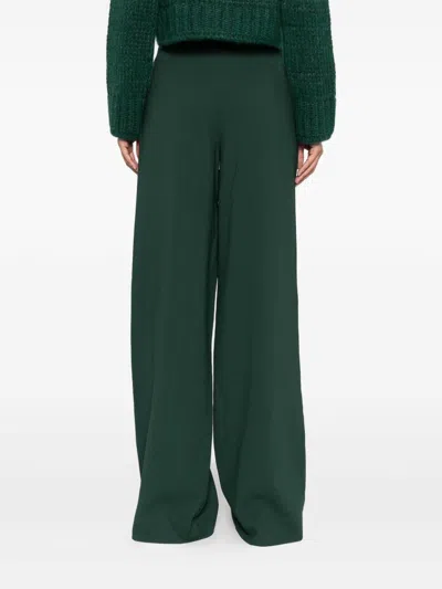 Ermanno Scervino Wide-leg Trousers In Soft Green Viscose Blend In Green