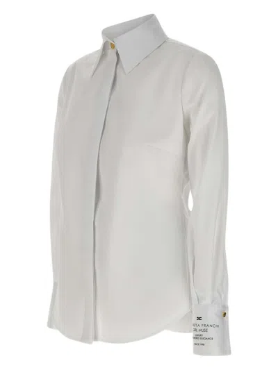 Elisabetta Franchi Tailored White Shirt With Classic Collar In White