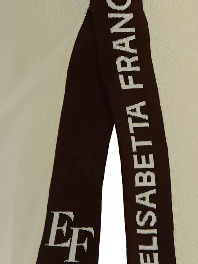 Elisabetta Franchi Sweater With Shiny Bands In Neutral