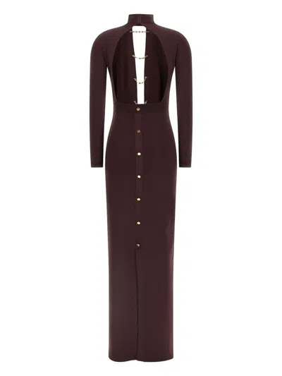 Elisabetta Franchi 'red Carpet' Dress In Brown