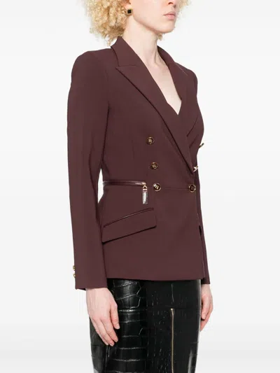 Elisabetta Franchi Blazer - Rojo Oscuro In Brown