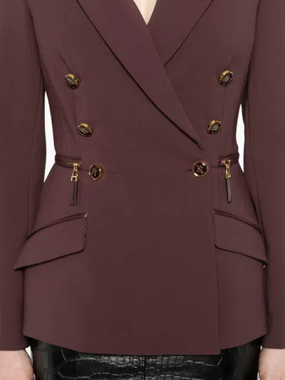 Elisabetta Franchi Blazer - Rojo Oscuro In Brown