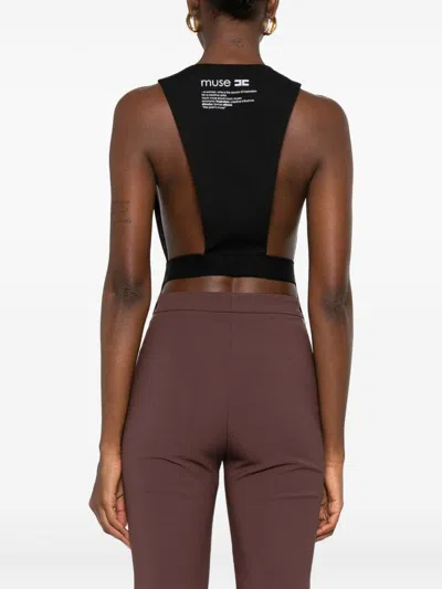 Elisabetta Franchi Button-fastening Waistcoat In Black