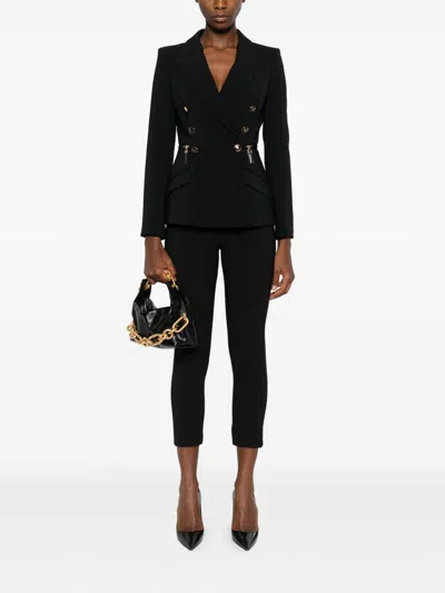 Elisabetta Franchi Zip-fastening Trim-detail Trousers In Black
